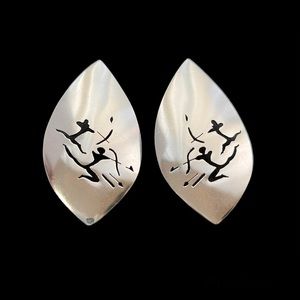 Antonio Pineda sterling silver archer earrings
